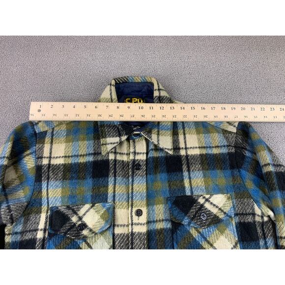 Vintage C.P.O Flannel Heavyweight Men’s Large Korea‎ Made Wool Blend Shaket - Picture 5 of 8